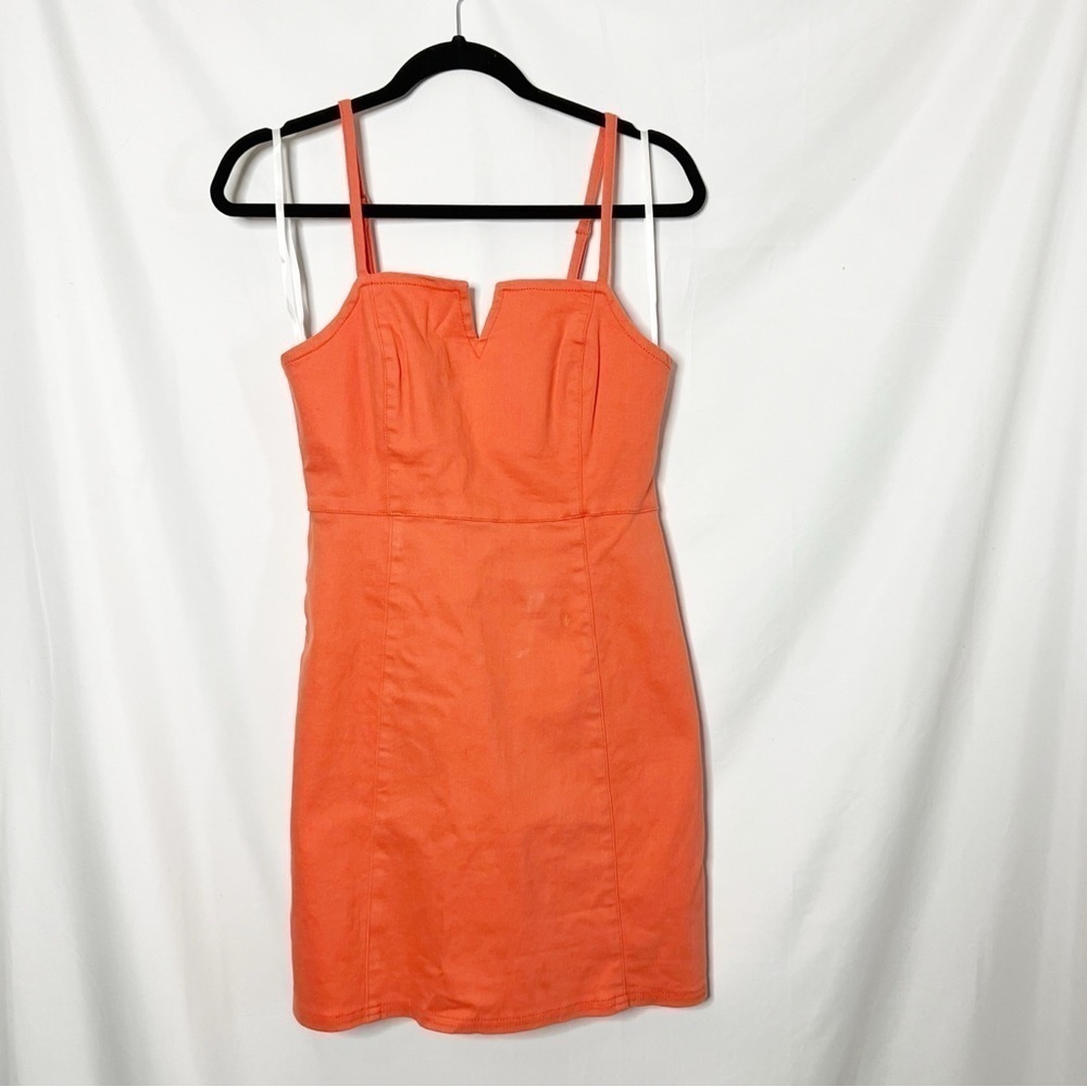 New with tags Mink Pink Denim Orange Mini Dress
